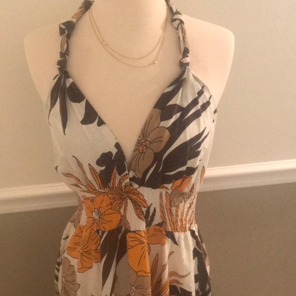 Multicolored floral halter dress. - Picture 5 of 5